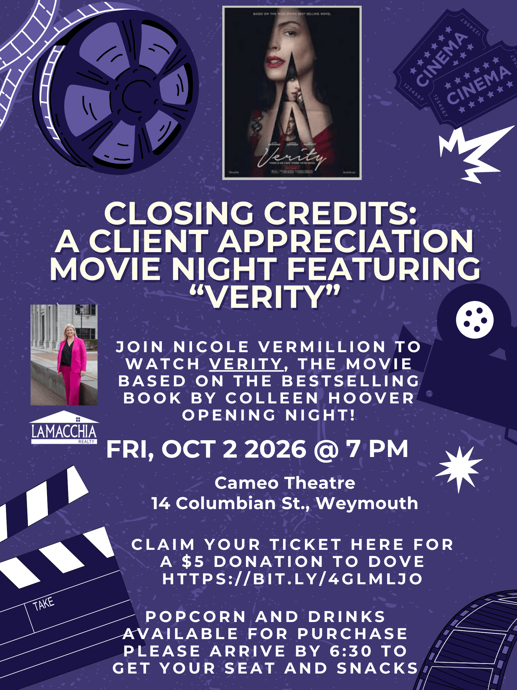 Purple Vintage Illustrative Movie Night Poster (1)